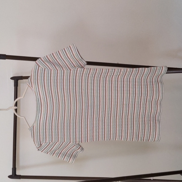 Loft striped ruffle top - Picture 2 of 3